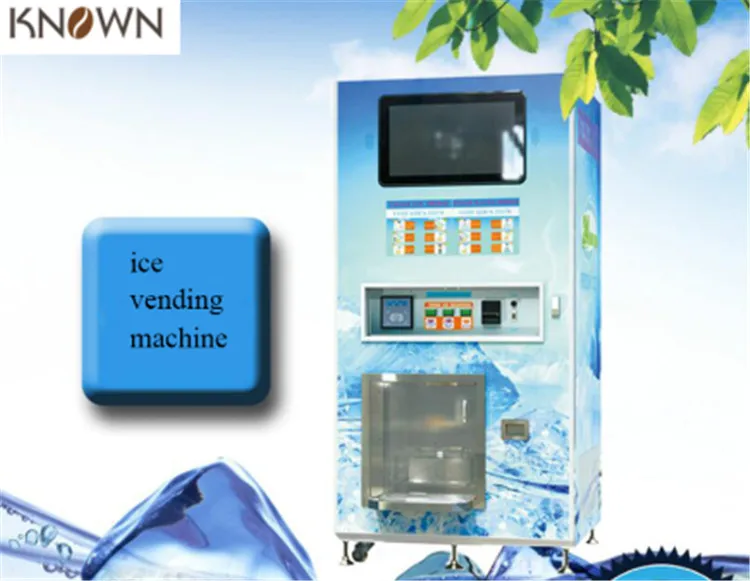 Automatic 140/280/450kg/day  ice cube vending machine IC Card/Bill/Coin/Give Change/GSM Remote Monitor function