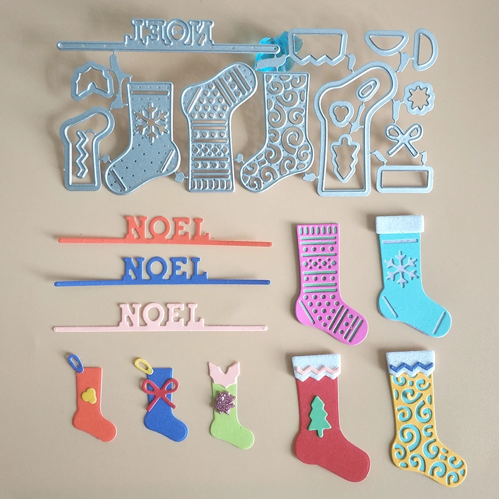 

New Christmas socks metal cutting knife dies, scrapbook, embossed photo album, card making DIY crafts