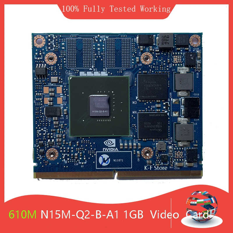 

Original K610M 1GB K 610M N15M-Q2-B-A1 Video Display Card VGA for HP ZBook 15 17 Graphic Card 100% Test