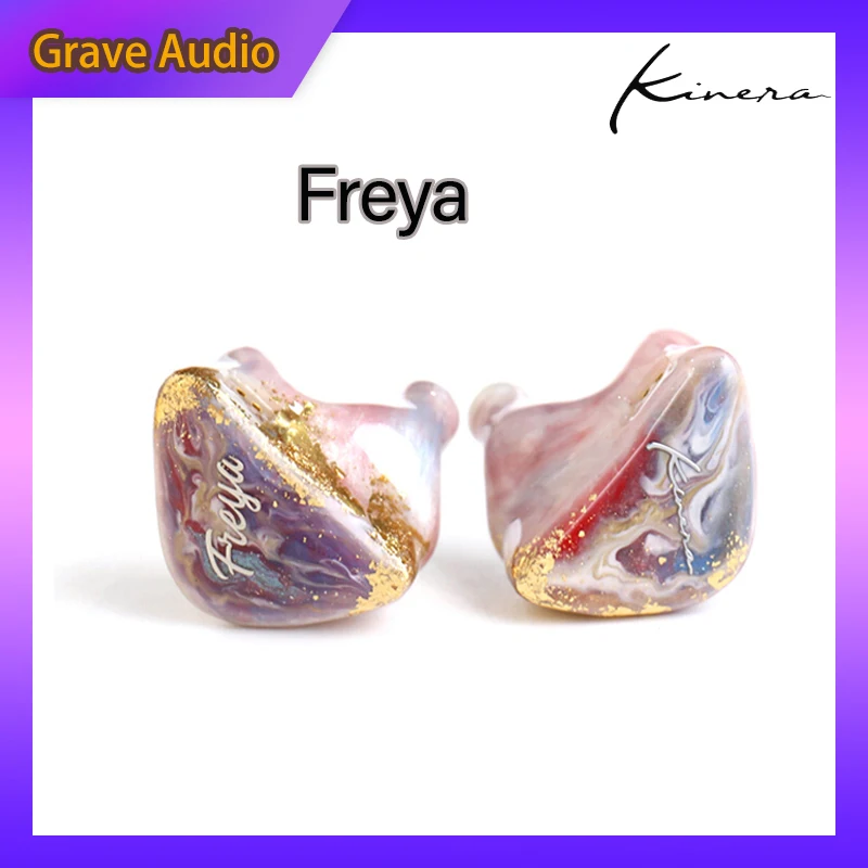 KINERA Freya In Ear Earphones 3BA+1DD Hybrid Hand Painted Earbud HIFI DJ Earphone Running Sport Earplug Headse