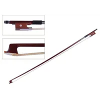 Arco de Violín de tamaño 1/2, 1/4, 1/8, 3/4, 4/4, accesorios de pelo de caballo Para sándalo rojo brasileño, 1 unidad