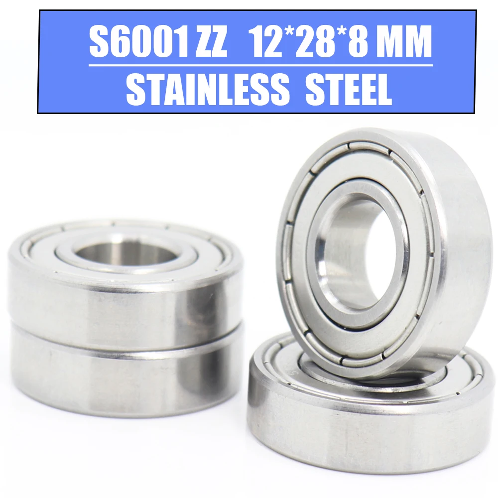 S6001ZZ Bearing 12*28*8 mm 10PCS High Quality S6001 Z ZZ S 6001 440C Stainless Steel S6001Z Ball Bearings For Motorcycles