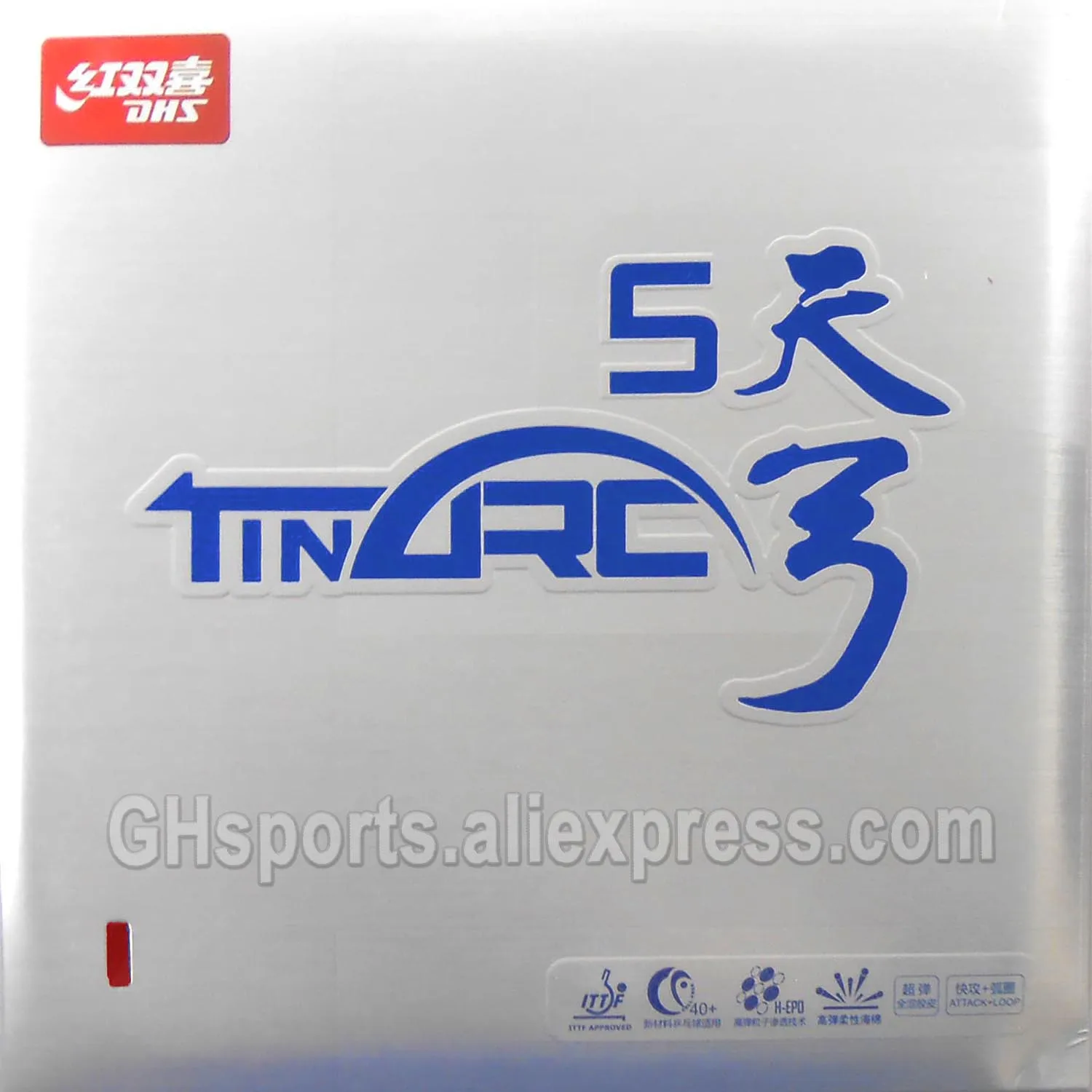 DHS TINARC 5 TINARC-5 TA5 TIN ARC 5 Tischtennisgummi Original DHS Ping-Pong-Schwamm – Detail 2