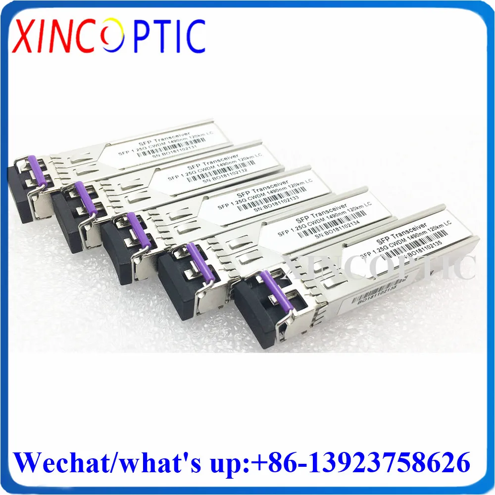 

1G Dual LC 120KM CWDM SFP,1.25G 1290nm 1310nm 1330nm 1350nm 1370 1390 1000Base Duplex Fiber Transceiver Module For Cisco Code