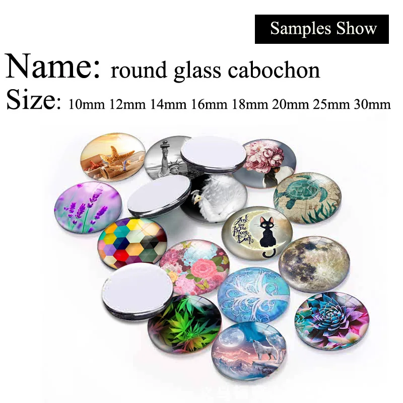 10mm 12mm 16mm 20mm 25mm 30mm 686 Giraffe Mix Round Glass Cabochon Jewelry Finding 18mm Snap Button Charm Bracelet