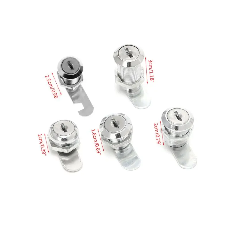 10-30Mm Khóa Cam Nộp Hồ Sơ Nội Bài Hộp Thư Ngăn Kéo Tủ Khóa 2 Chìa Khóa