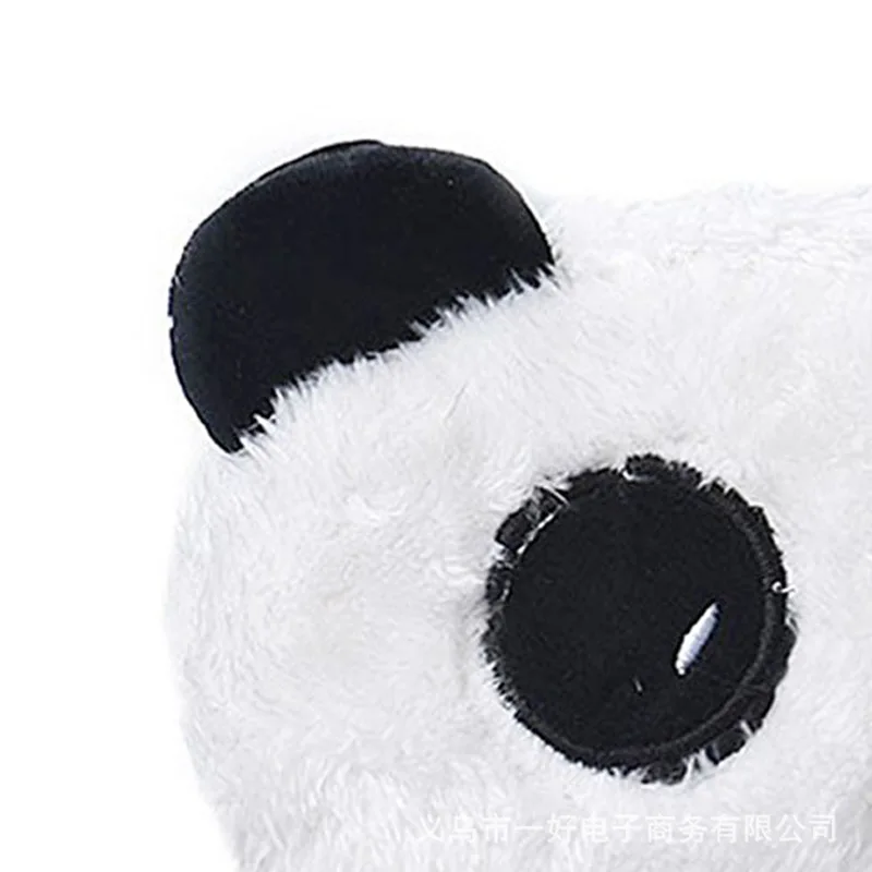 Fashion Cartoon Faux Fur Panda Pouch Storage Purse Pencil Case Pen Bag Wallet Stationery Pencilcase Makeup Cosmetic Handbag