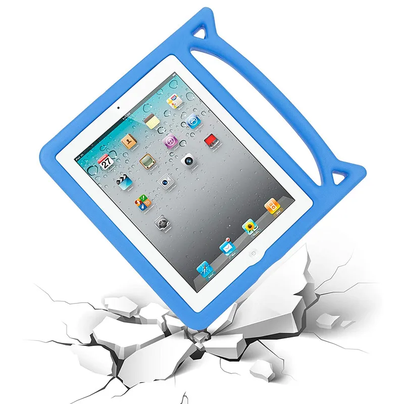 For Apple iPad 2 3 4 Case Kids Shockproof Non-toxic EVA Cover for iPad 4 Portable Handle Stand Holder Case Full Body Protection