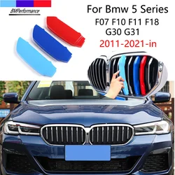 3PCS M Performance Car Racing Grille Strip Trim Clip For BMW 5 Series 5 E39 E60 E61 F10 F11 F18 F07 G30 G38 G31 1995-2023 2014