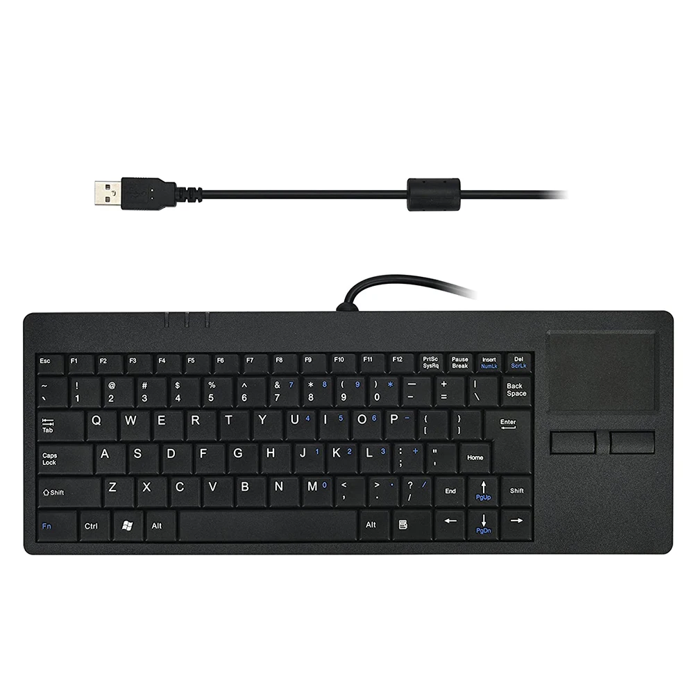 

New Style Desktop Wired Silm keyboard With Integrated Touchpad And One USB-HUB For PC computer