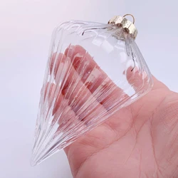 5 Pieces x DIY Paintable Home Wedding Christmas Xmas Decoration Ornament 120*70mm Glass Diamond
