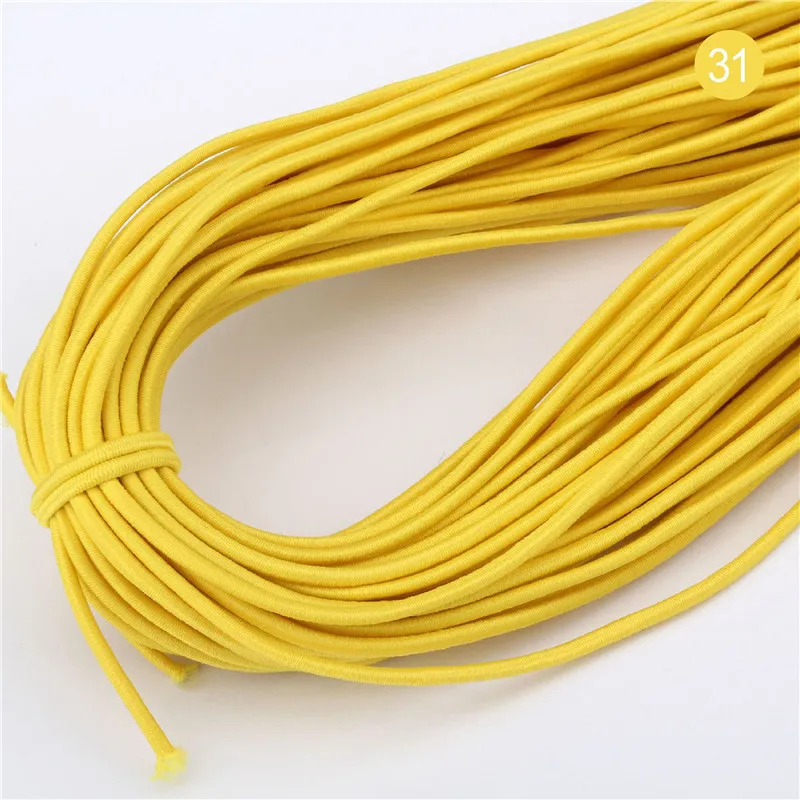 5yards 2mm Colorful High-Quality Round Elastic Band Round Elastic Rope Rubber Band Elastic Line DIY Sewing Accessories