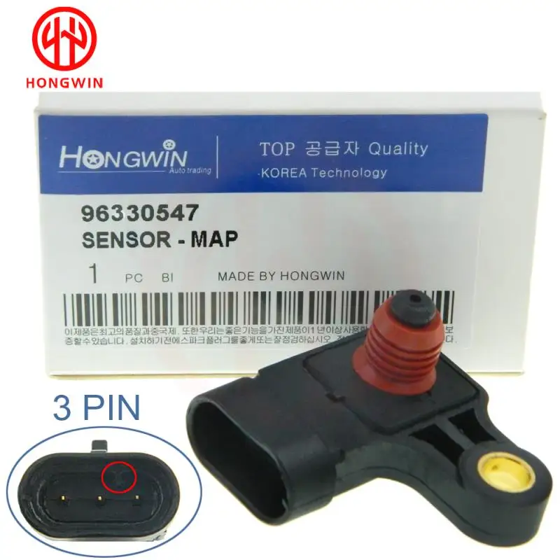KAART-sensor 96330547 25184081 Past Chevy Aveo 1.4L Daewoo Matiz Kalos 2.0L Spruitstuk Absolute druk
