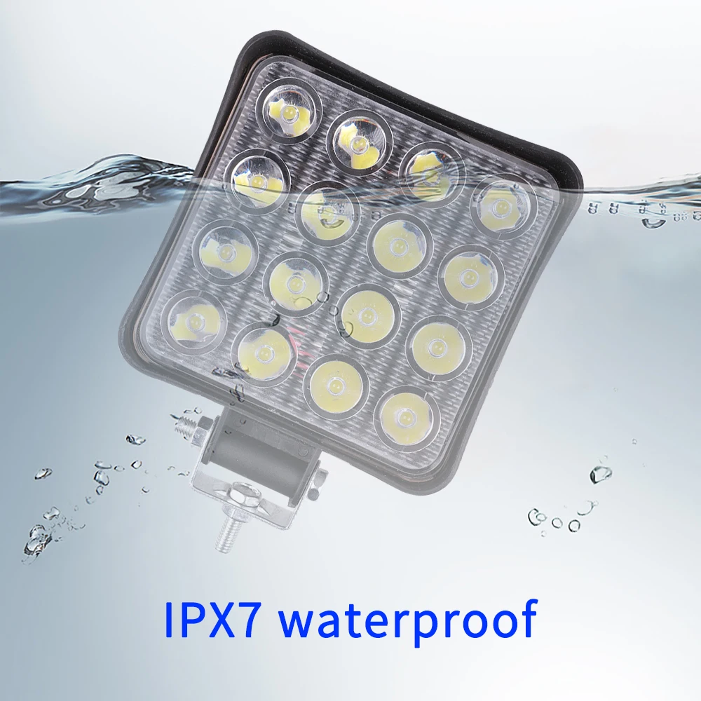 車のヘッドライト,車両の運転,フォグライト,車のヘッドライト,16smd 48w 4x4