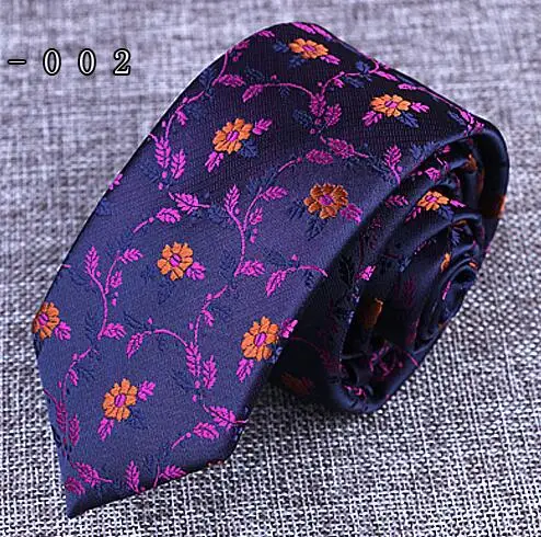 Ricnais Brand 6cm Slim Paisley Plaid Mens Tie Bule Red Jacquard Classic Skinny Necktie Suit Business Wedding Gravata Accessories