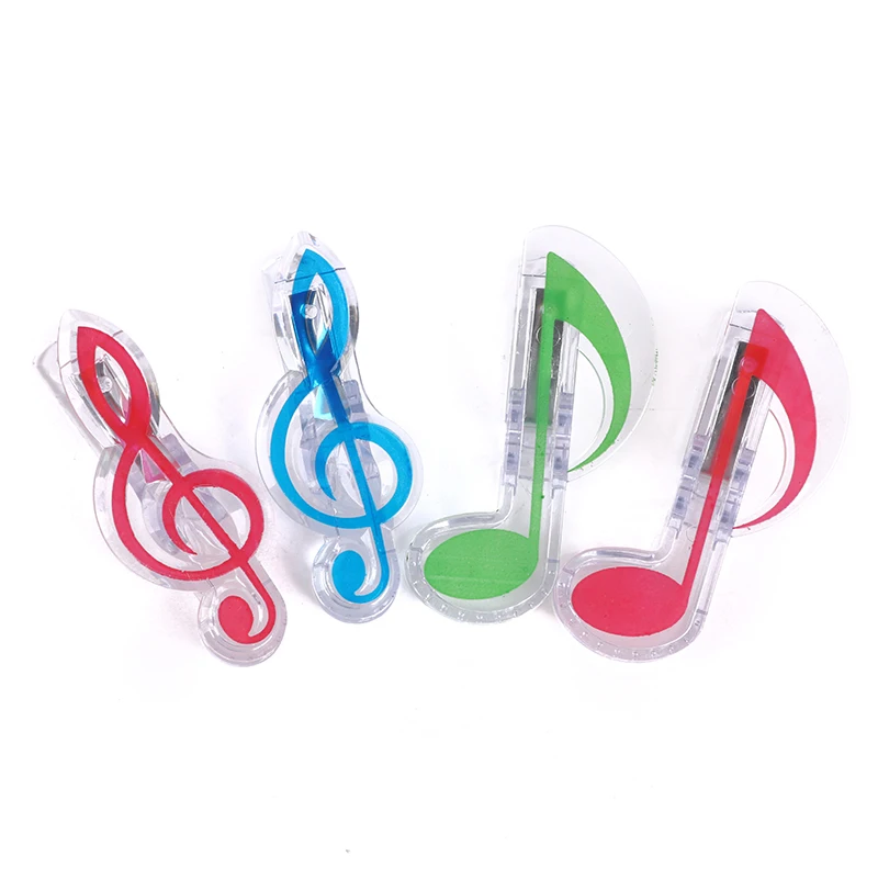 5Pcs Musical Notation Clips Cute Stationery Office Accessories Book Paper Sheet Clips Mini Music Folder Clips Decor