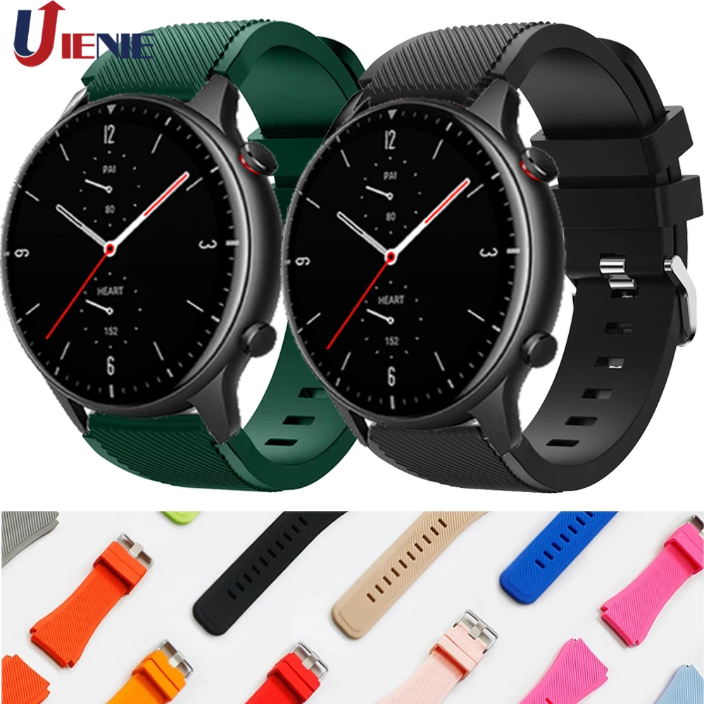 سيليكون حزام الساعات ل Xiaomi Huami Amazfit Gtr 2 / 47 مللي متر سوار الفرقة الرياضة استبدال معصمه Correa ل gtr2