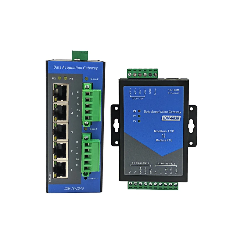 IDM-6830 Smart Acquisition Gateway 2 channel serial Modbus Gateway  Modbus RTU to Modbus TCP Protocol