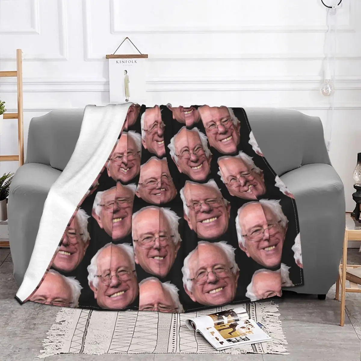 Bernie Sanders Blankets Fleece Decoration Ultra-Soft Throw Blankets for Bedding Bedroom Plush Thin Quilt