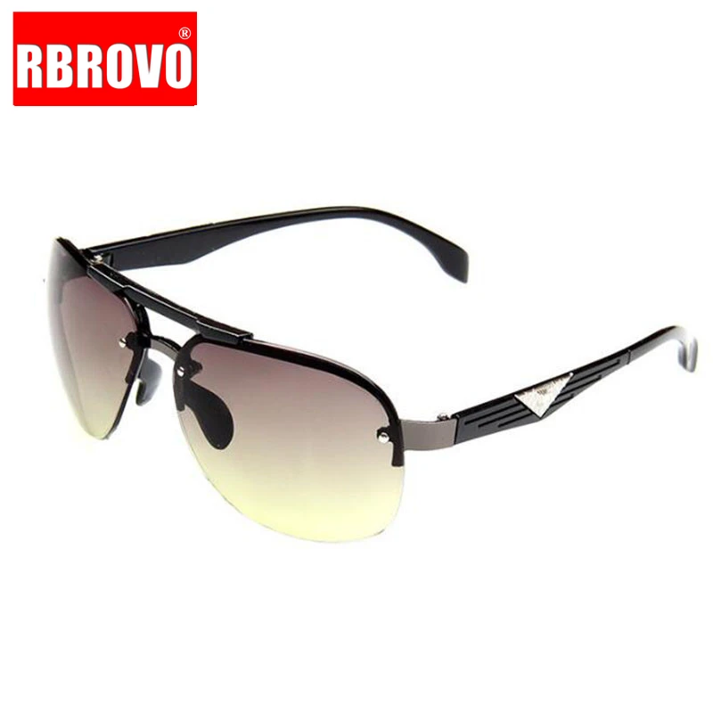 RBROVO-gafas De Sol clásicas Vintage para hombre y mujer, lentes De Sol con montura grande, UV400, De diseñador De marca, para conducir, 2023