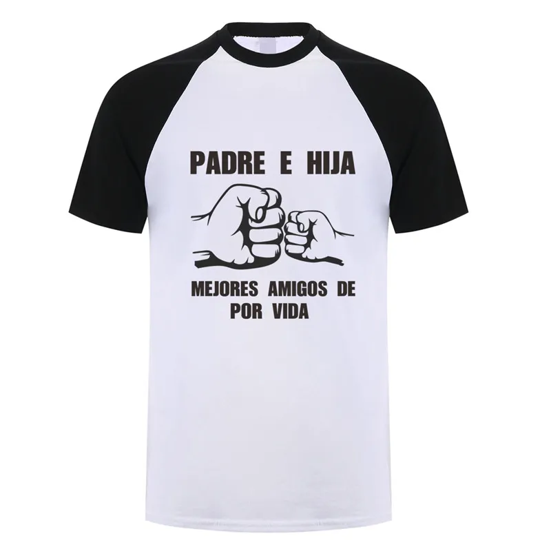 Spanish Daddy And Daughter Fathers Day Dad Gift Funny T Shirt Men Short Sleeve T-Shirts Man Tshirt  JL-142