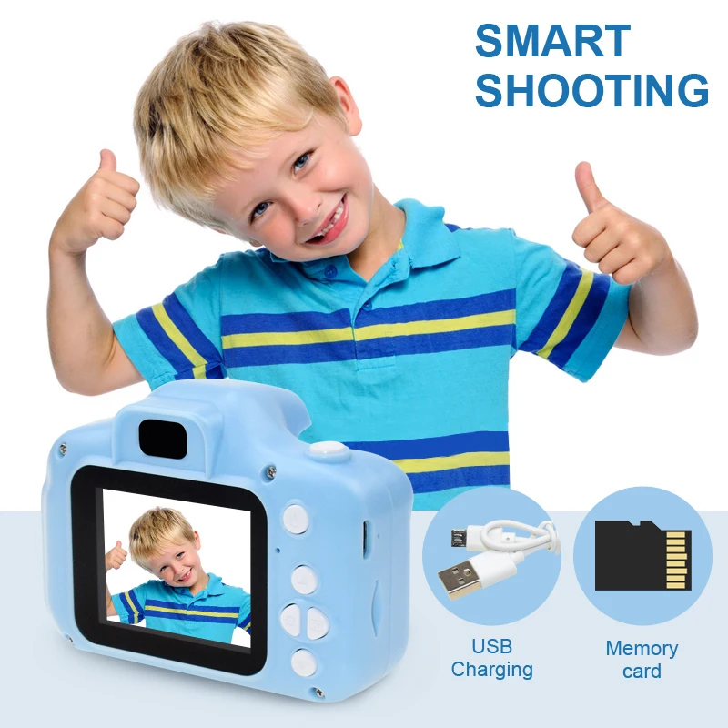 Mini Digital Camera Kids Toys Cartoon 2 Inch HD Screen Cameras Video Recorder Camcorder Children's Birthday Christmas Gifts