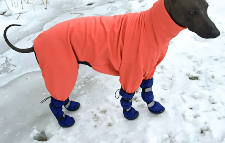 New High Quality Waterproof Big Dog Shoes Winter Dog Shoes Warm Long Dog Boots Anti-slip Snow Pet Boots for Medium Large Dog