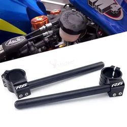 ヤマハ YZFR6 YZFR6S yz R6 R6S ハンドルレーシング調整可能な cnc 43/50 ミリメートルクリップフォークハンドルバーカフェレーサー