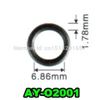 Partial Area Free Shipping 800pieces For Honda Fuel Injector Rubber Oring Seals 6.86*1.78mm (AY-O2001)