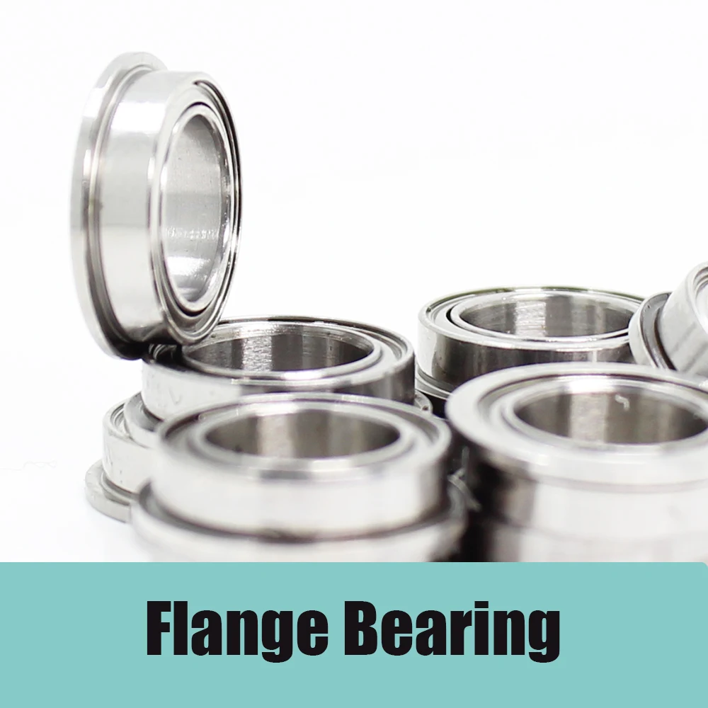 MF106ZZ Flange Bearing 6X10X3 Mm ABEC-1 10PCS Miniatur Flanged MF106 Z ZZ Ball Bearings