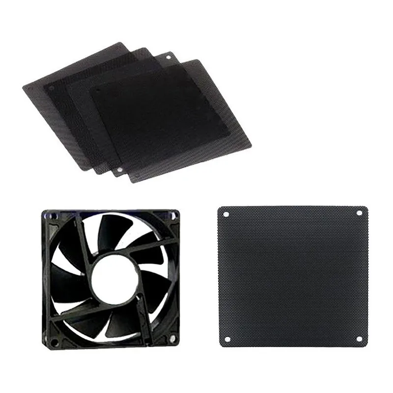 5 uds 3cm 4cm 5cm 6cm 7cm 8cm ventilador de refrigeración de PC cubre ventilador polvo ventilador de filtro de polvo neto de PVC polvo filtro