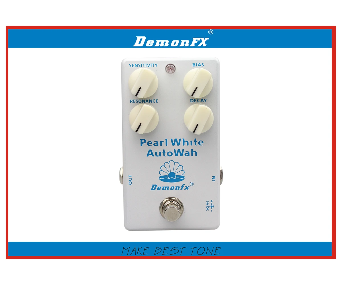 Demonfx High Quality AutoWah With True Bypass -Clone  Snow White AutoWah Effect Pearl White Auto Wah Effect Pedal