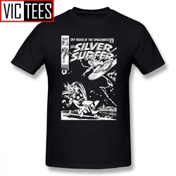 Mens Silver Surfer T Shirts SILVER SURFER JOHN BUSCEMA T-Shirt Basic Tee Shirt Mens Printed Funny 100% Cotton Tshirt