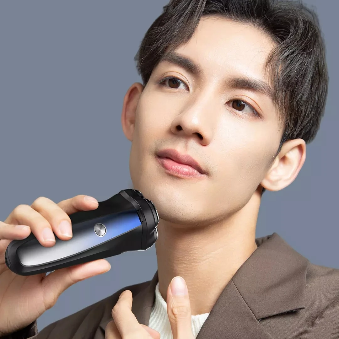 Youpin MSN ماكينة حلاقة كهربائية ثلاثية الأبعاد العائمة القاطع نوع-C شحن المنبثقة القاطع غطاء رأس المحمولة مقاوم للماء الحلاقة