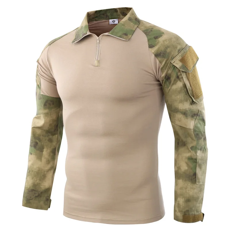 Men's Wild Camping Outdoor Jungle Air Rifle Military Combat Long Sleeve T-shirt Accessories Mountain Adventure Protective Top