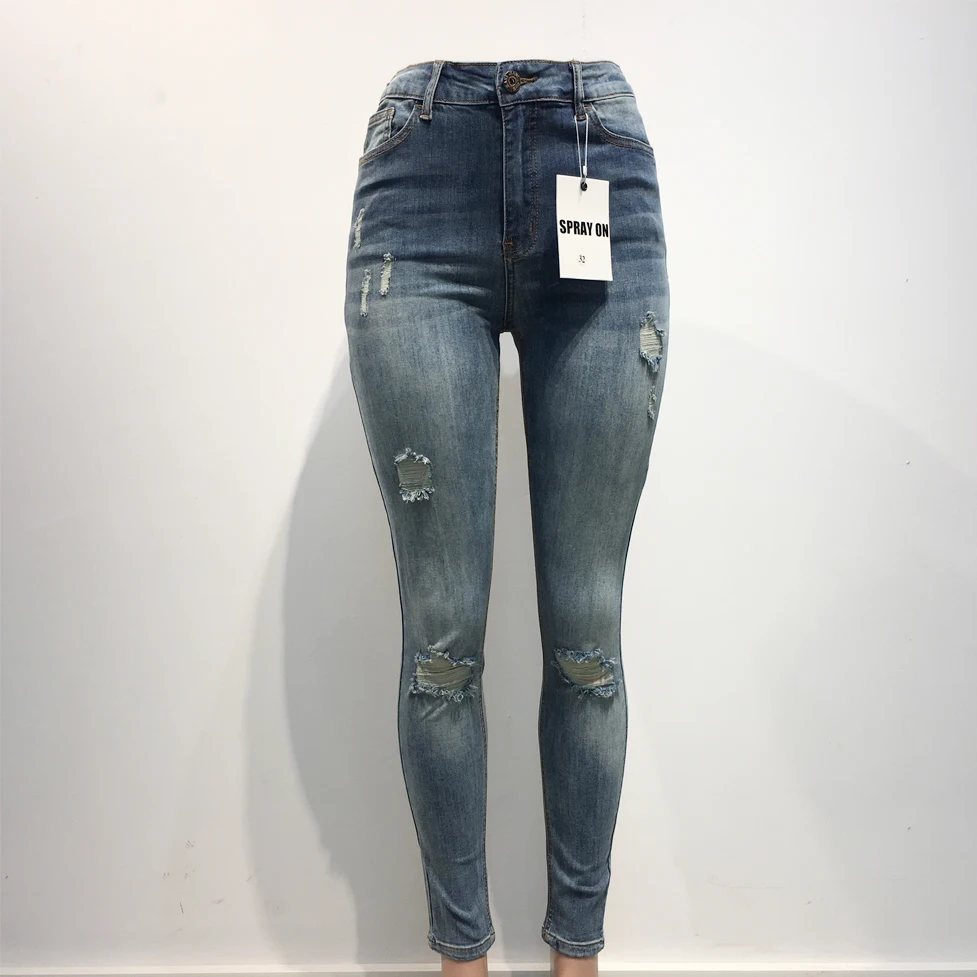 Melody Spray On Jeans 3 Colors Skinny Stretch Jeans For Men Denim Wash Broken Ripped Jeans Fashion Brand Biker Jeans Men Clothes