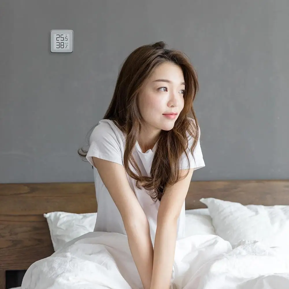 [Upgrade Version] MMC E-Ink Screen BT2.0 Smart Bluetooth Thermometer Hygrometer Works For MIJIA App Home Gadget Tools