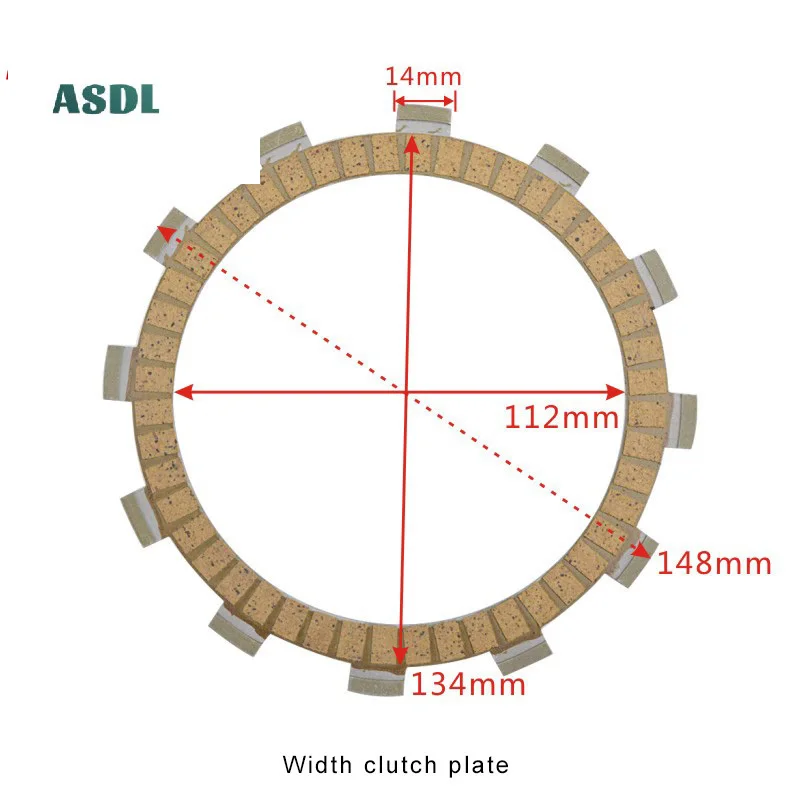 148x134mm Kelaf fiber Motorbike Friction Clutch Plate For Yamaha XV250 Virago 3LS 3LW 1989-1999 XVS250 VG03 2001-04 XVS XV 250