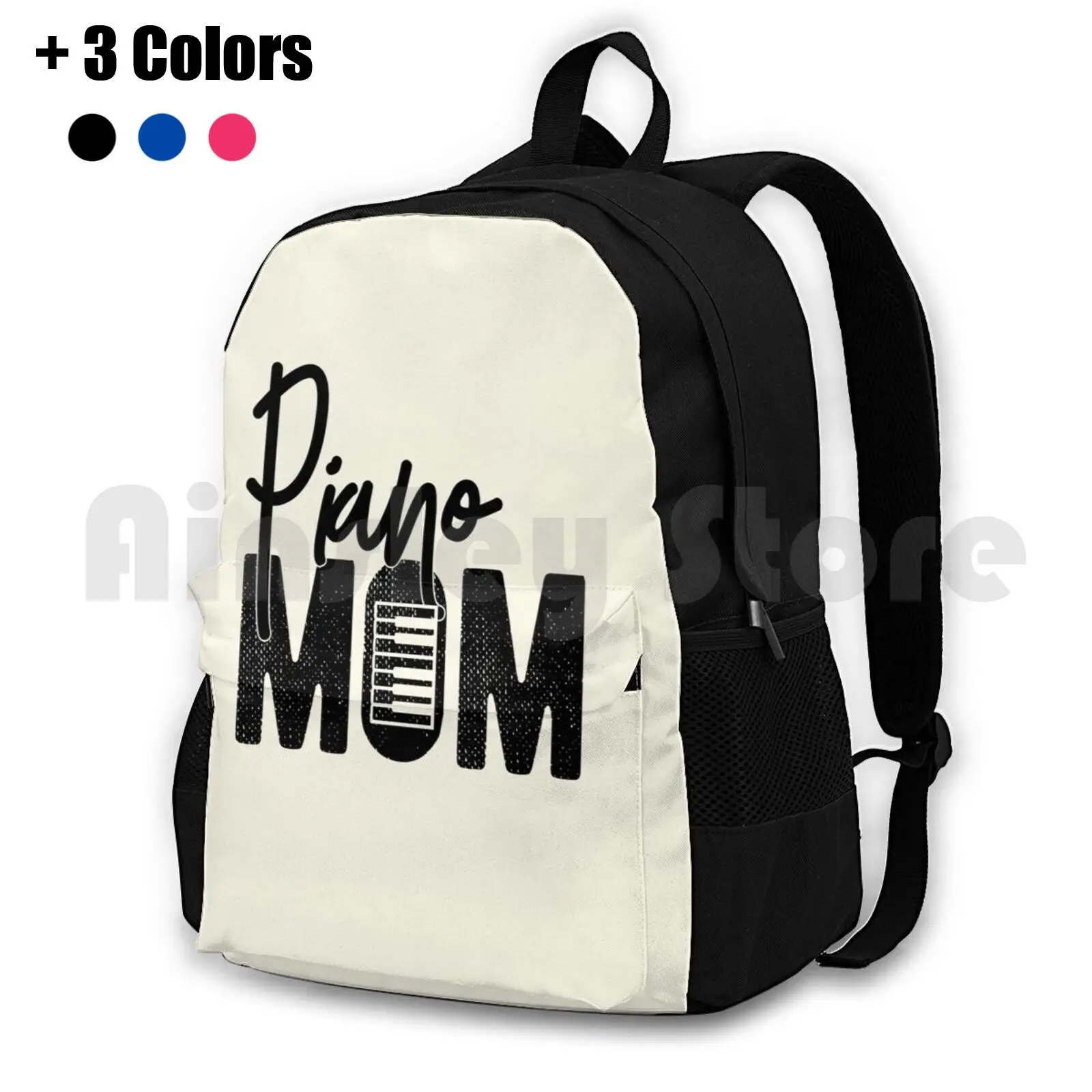 Piano Mom-Cool Funny Marching Band Mom Gift Outdoor Hiking Backpack Riding Climbing Sports Bag Marching Band Musical Instrument