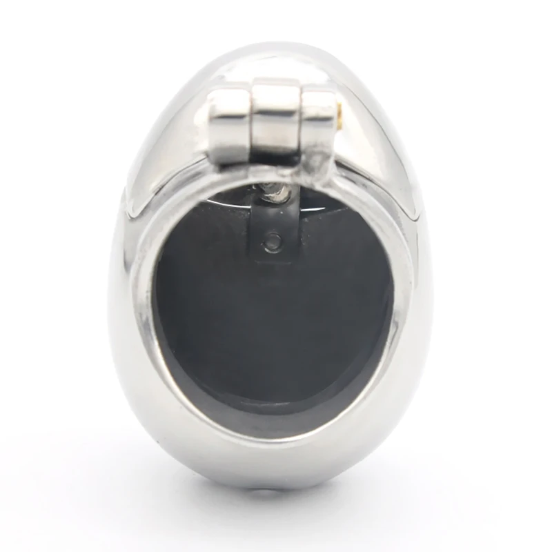 BLACKOUT Stainless Steel Male Egg-Type Fully Restraint Chastity Device Two Types Cock Cage Penis Ring Bondage Belt Sex Toys