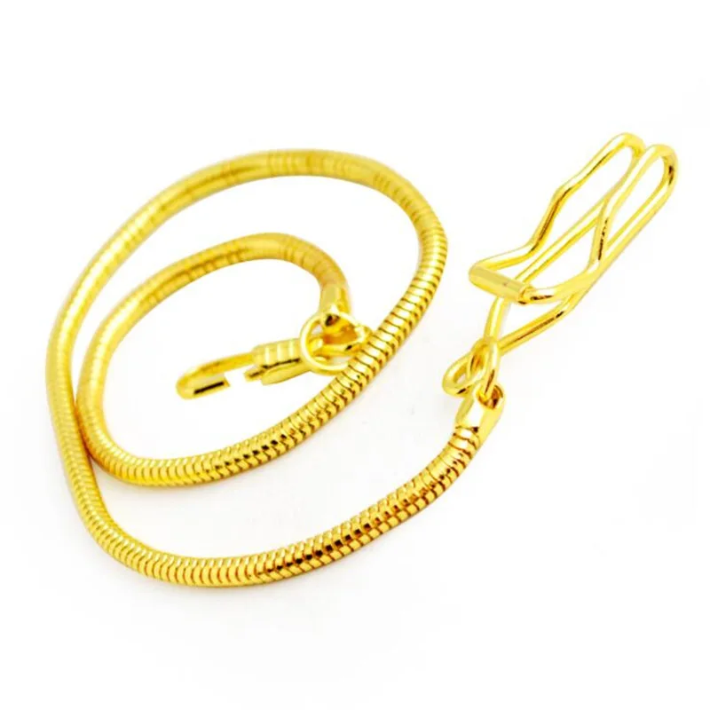Creative Snake Shape Gold Silver Alloy Chain for Pocket Watch Holder