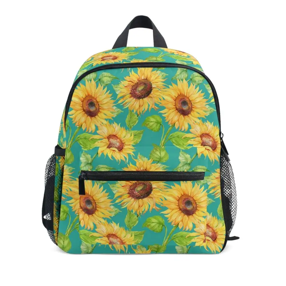 2021 NEW Orthopedic School Bags For Girls Sunflower Print Children School Bag Kids Satchels Girl Knapsack Top-Quality Book Bags