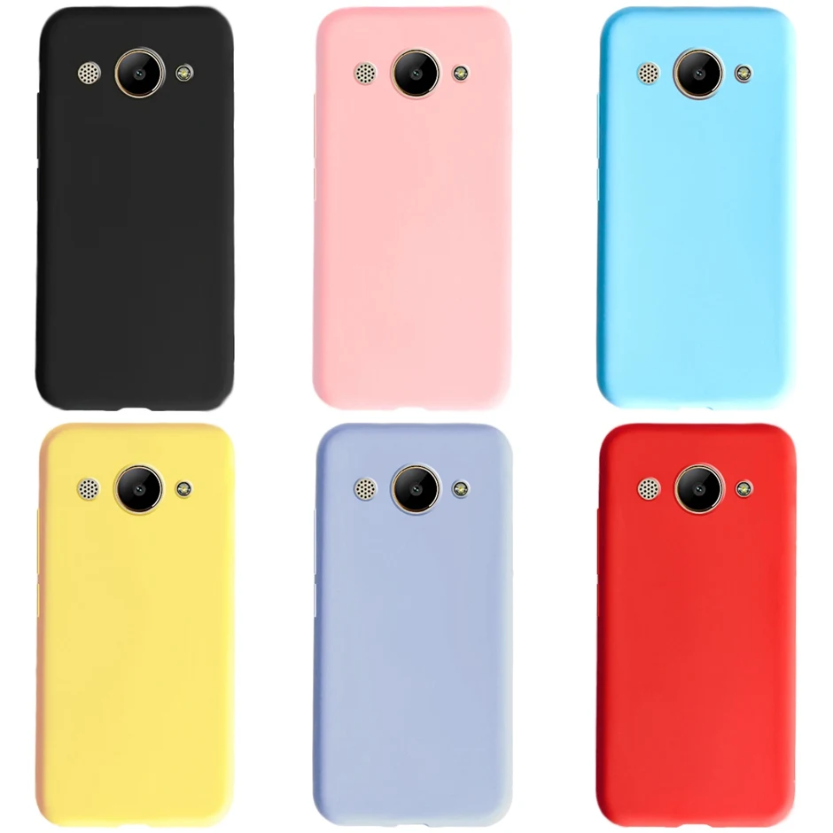 Silicone Case For Huawei Y3 2017 Case Huawei Y3 2018 CAG-L02 Candy Color TPU Back Phone Cover For Huawei Y3 2017 COR-L02 COR-L22