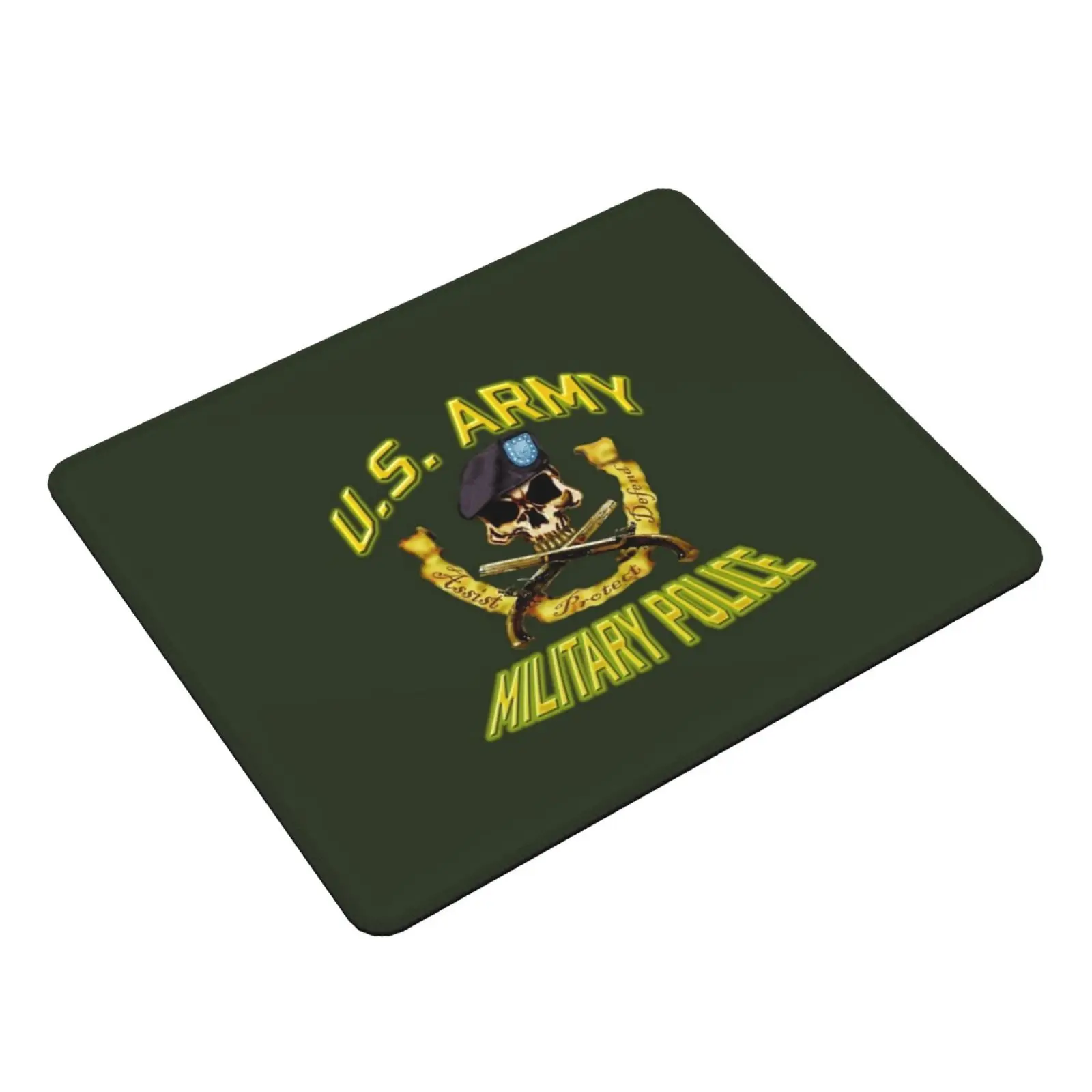 Mp Skull W / Crossed Pistols Mouse Pad DIY Print Cushion Military Police Mp Pm Provost Marshal Badge Law