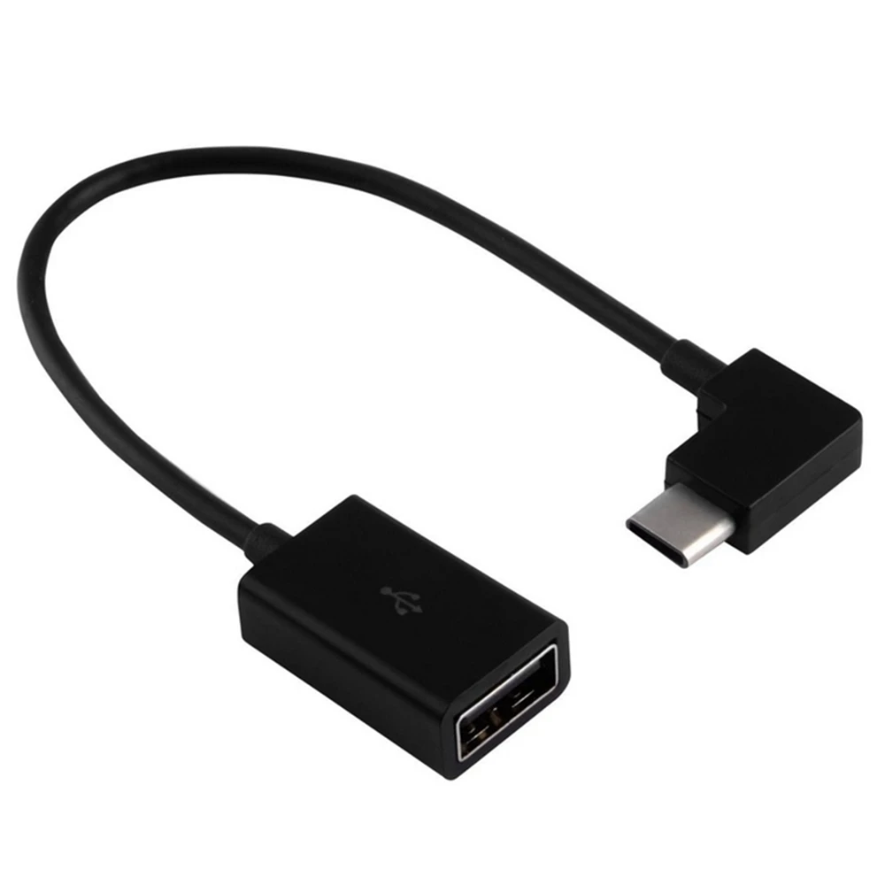 Угловой кабель 90 градусов USB 3,1 типа c, стандартный USB 2,0, Женский кабель OTG 10 см для сотового планшета и ноутбука