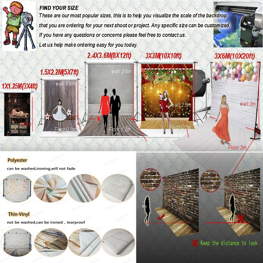 Backdrop Vinyl Black Background for Photography Portrait Photo Backdrop Booth Studio Props Background