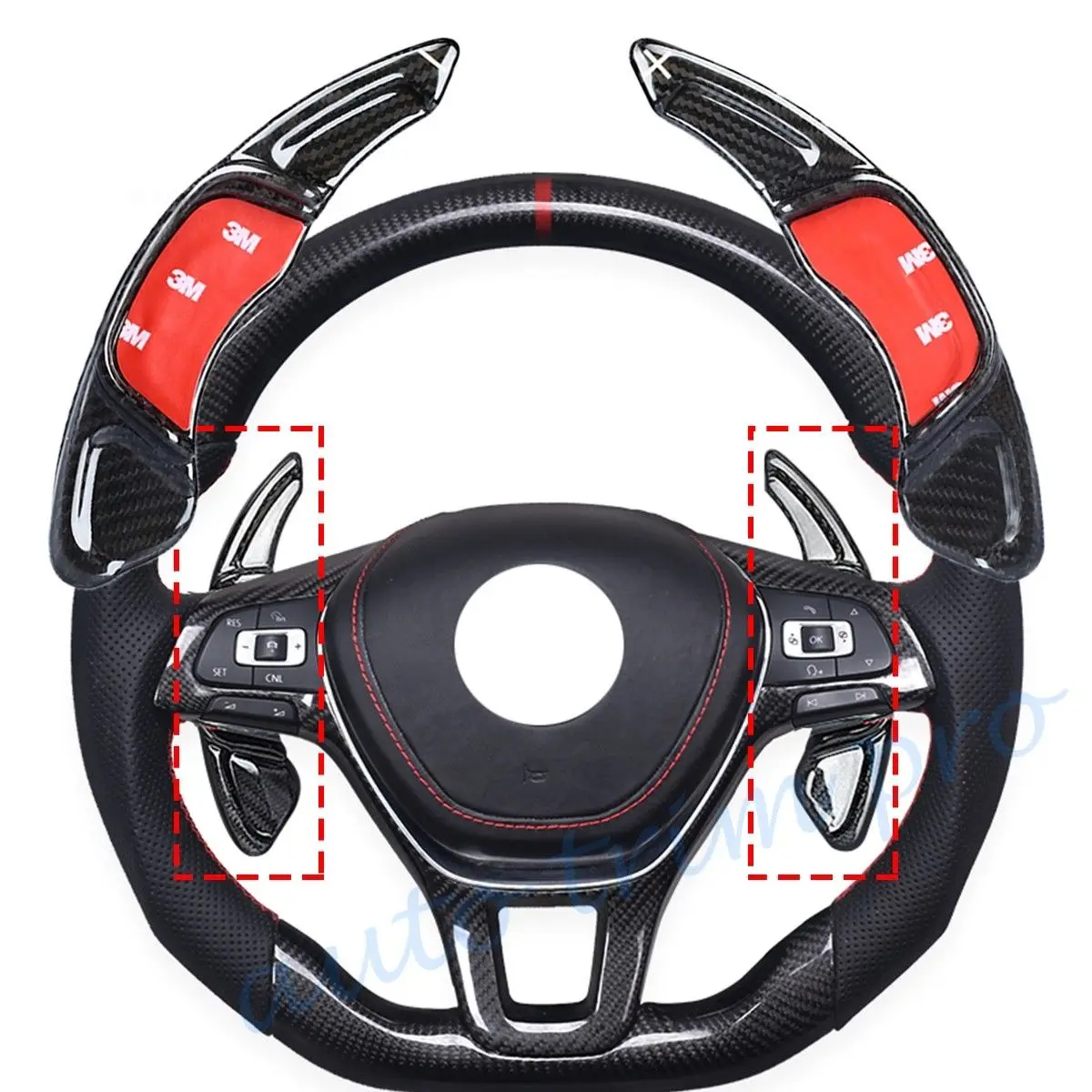 DSG Carbon Fiber Steering Wheel Shift Paddle Shifter Extension Fit For VW Scirocco GTS Golf7 R/R-Line Polo GTI Accessories