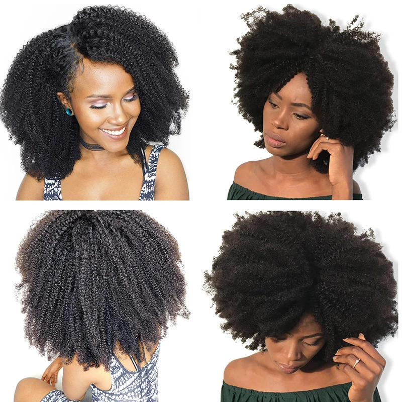 Brazilian Afro Kinky Curly Hair Weave 10A virgin Natural Remy Human Hair Bundles Extension 3B 3C Dolago Hair Products