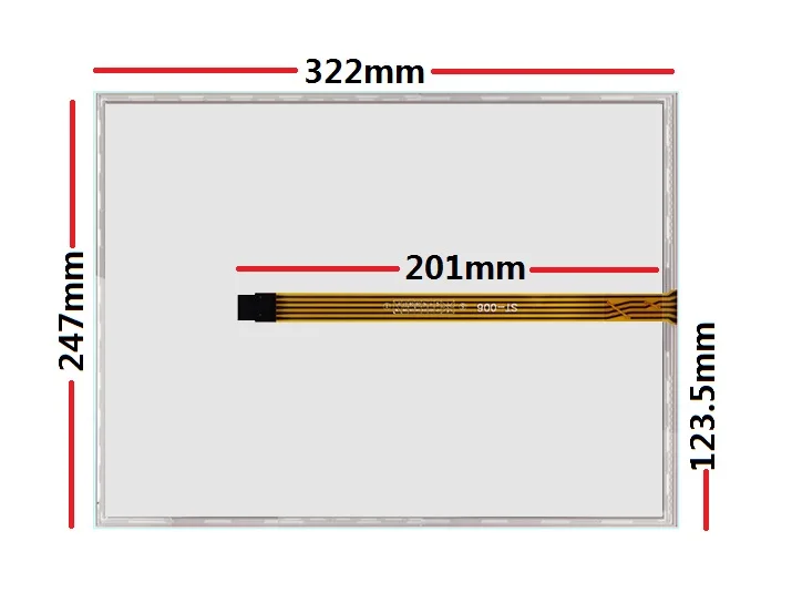 

New 15-inch five-wire touch screen 322*247mm is suitable for touch glass touch panel printing machine touch screen