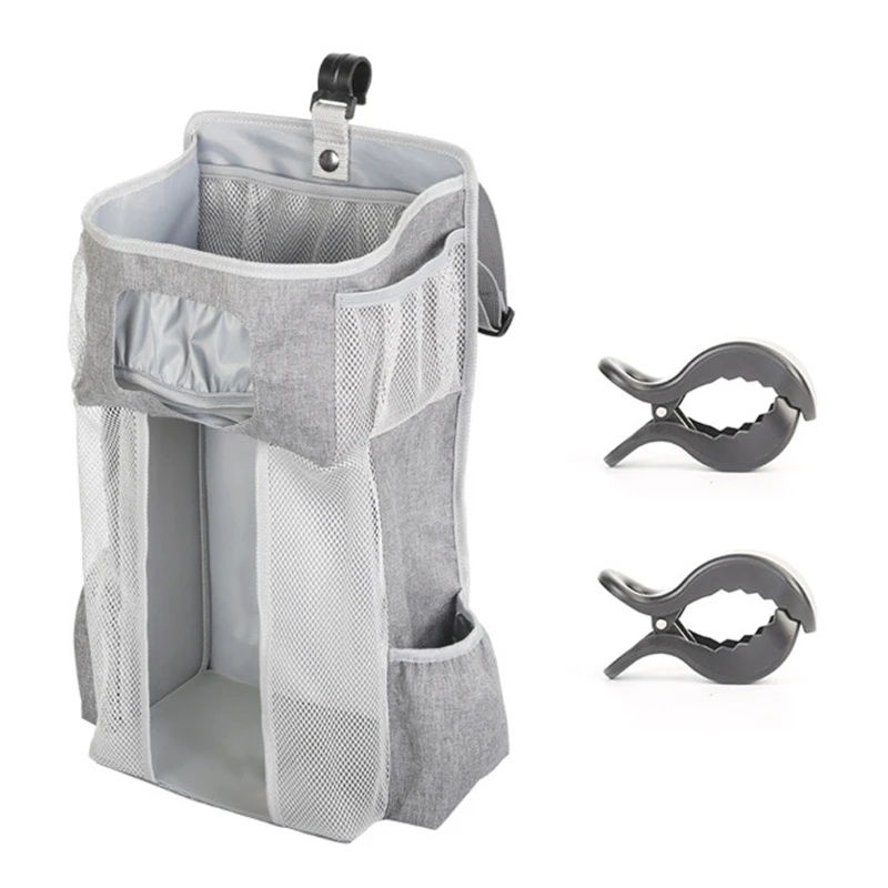 2024 New Baby Bedside Storage Bag Baby Crib Organizer Hanging Bag for Baby Multi-purpose Newborn Bed Hanging Diaper Toy Tissue